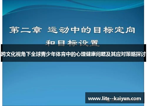 跨文化视角下全球青少年体育中的心理健康问题及其应对策略探讨